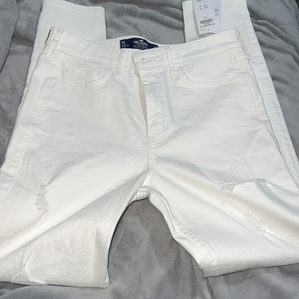 Hollister White High Rise Skinny Jeans